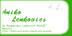 aniko lenkovics business card